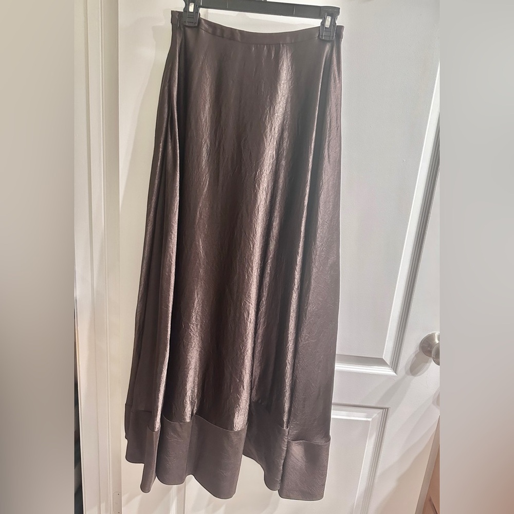 ZARA ZW COLLECTION LIMITED EDITION SATIN EFFECT MIDI SKIRT - Picture 9 of 10
